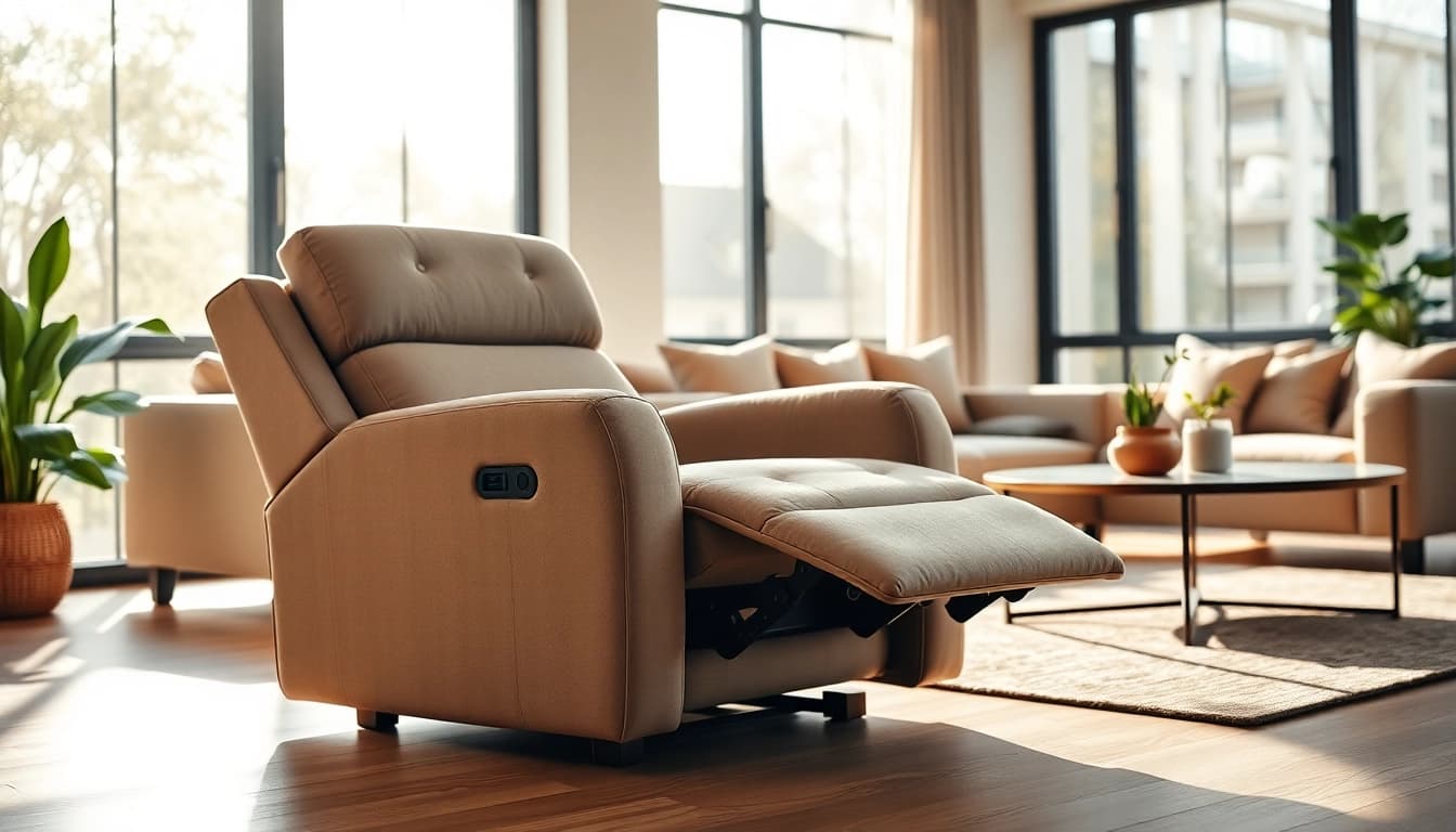 Relax in a stylish lay flat recliner chair showcasing comfort and modern design.