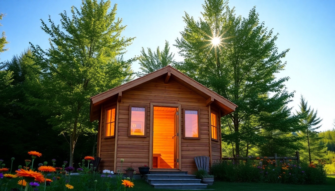 Relaxation in a sauna baril Quebec surrounded by nature