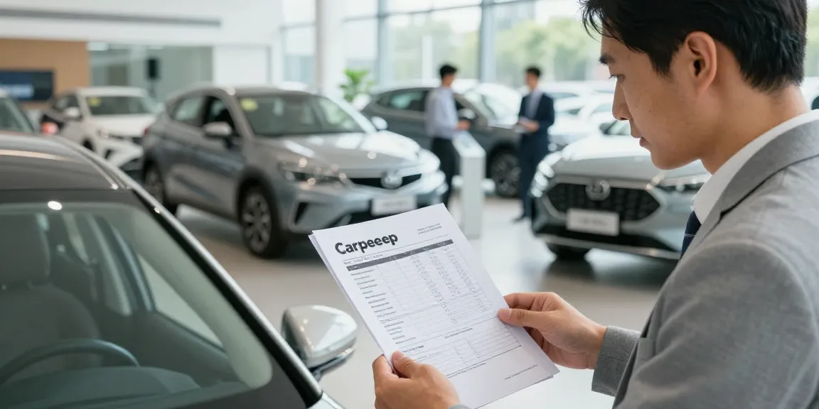 Discovering the best car history check UK with Carpeep report during vehicle inspection.