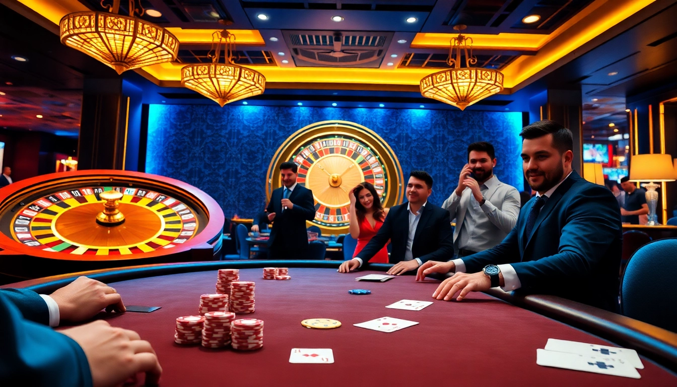 Experience the excitement of winning at PG88's luxurious casino with vibrant gaming tables.