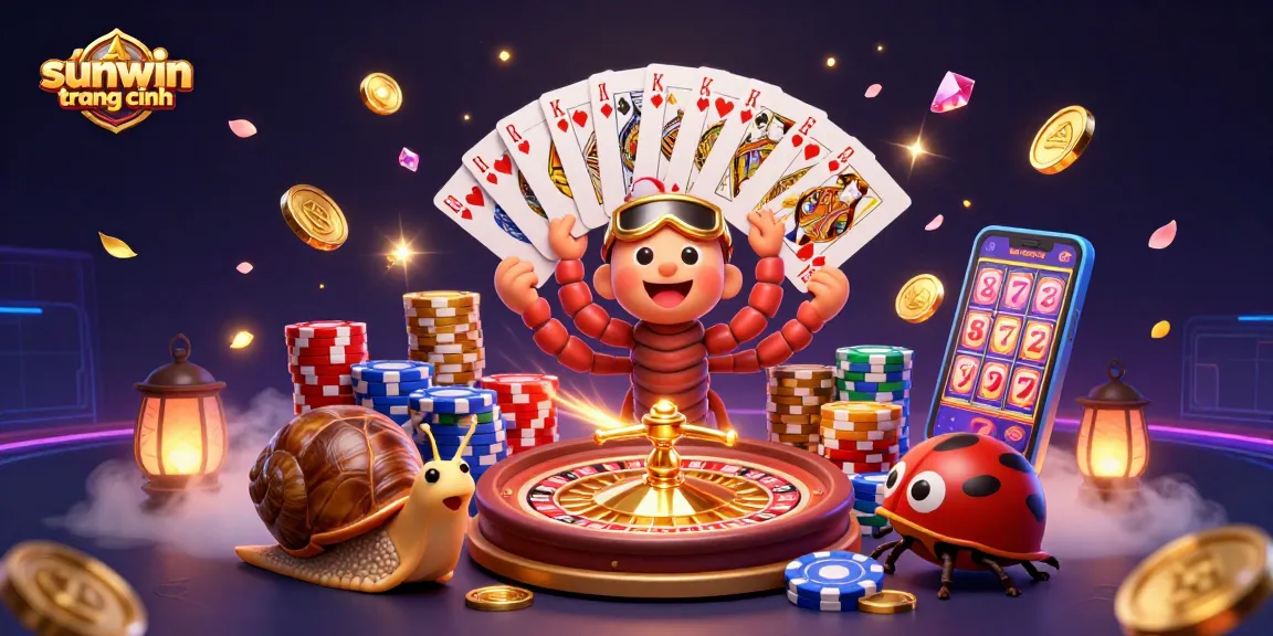 Experience the thrill at sunwin trang chính with a vibrant 3D casino scene showcasing gameplay excitement.
